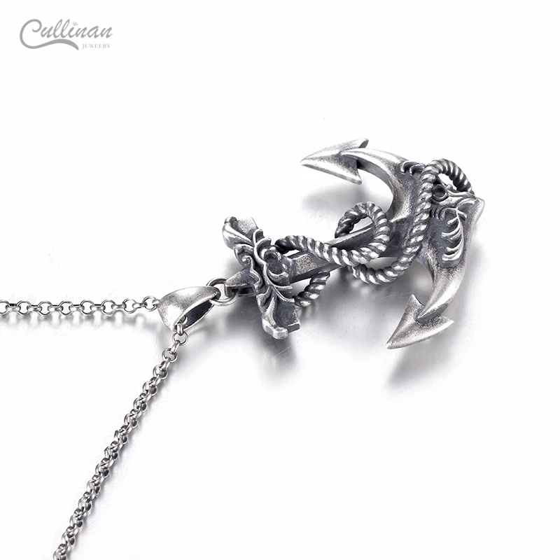 New Fashion Jewelry Black Painting Punk 925 Oxidized Silver Men Catholic Rosary Religious Black Cording Woven Cross Necklace