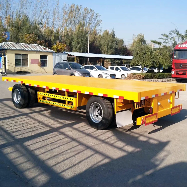 China 2 axles air suspension full trailer with side wall