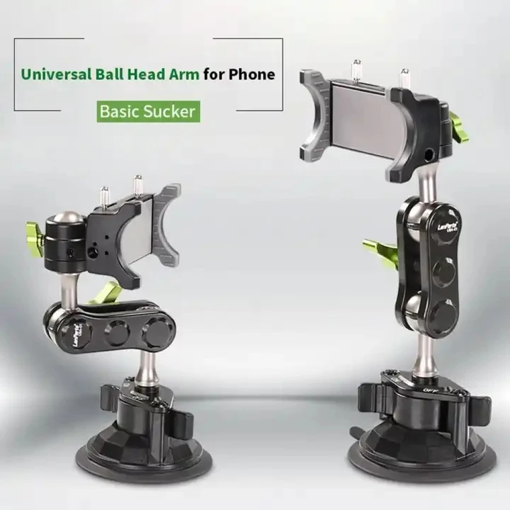 NEW Flexible Selfie Stick Cell Phone Holder with Strong Easy Operate Suction Cup Mount for