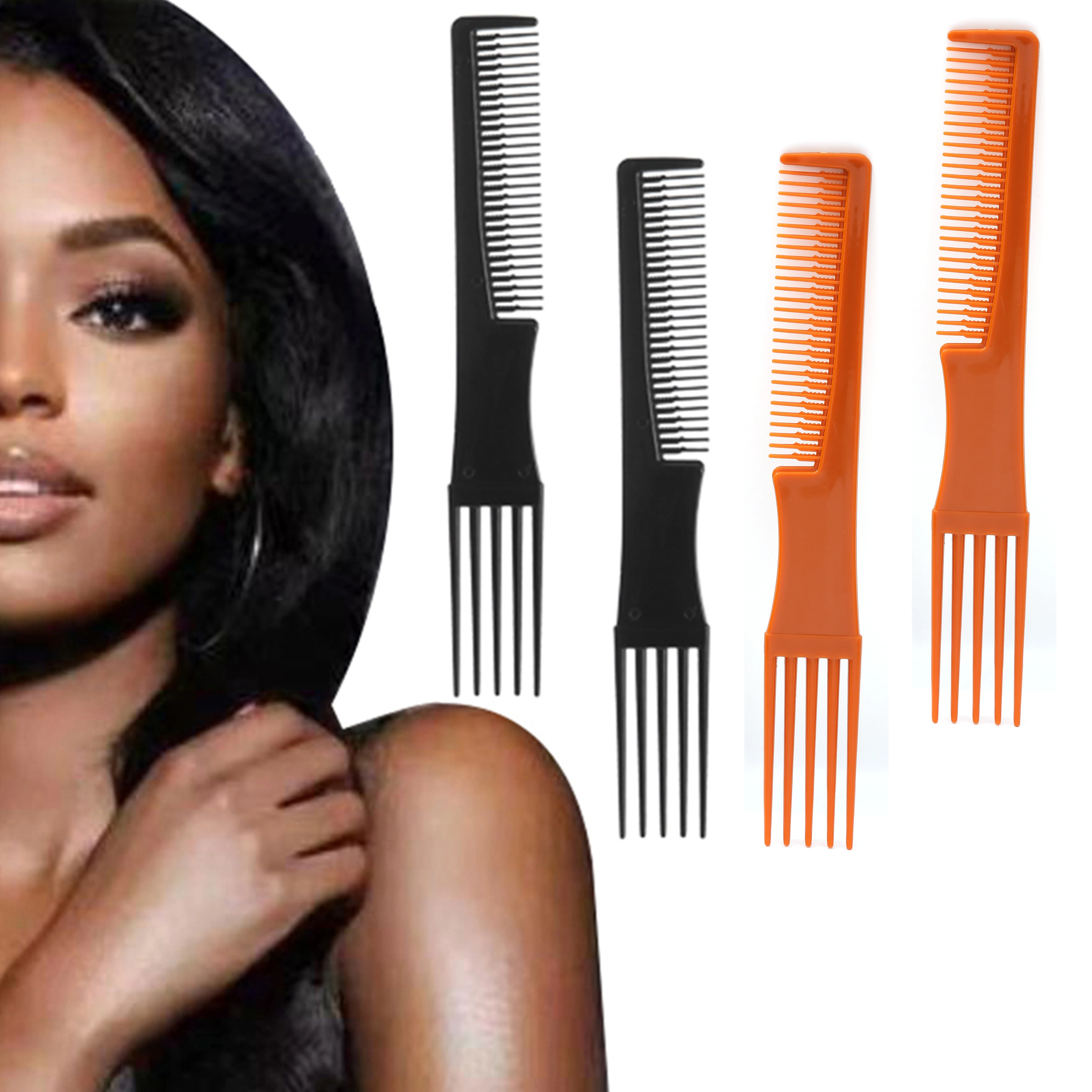 Factory Wholesale Price Comb Beauty Black Styling Lift Comb Metal Pik Professional Hairdressing Comb