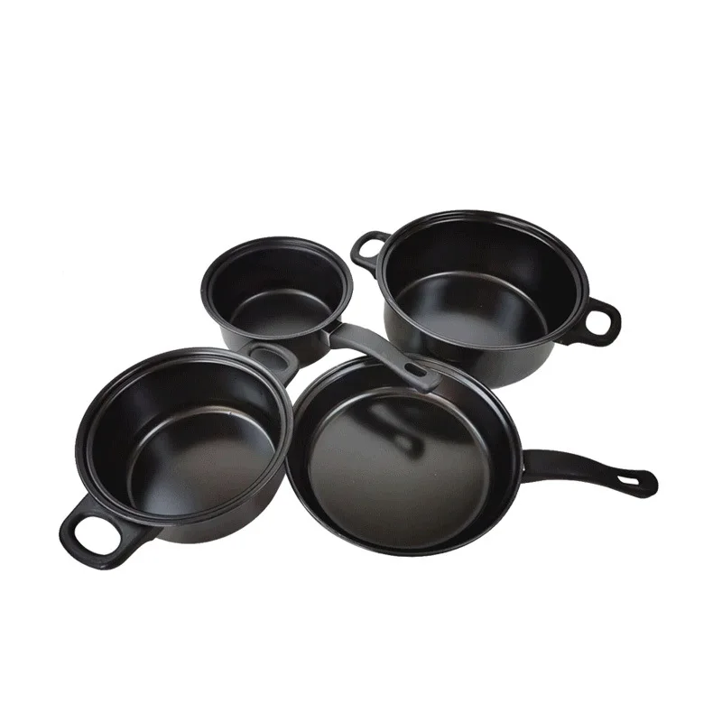 Non-Stick Cookware Set Non-Stick Pans and Pots with Removable Handles, Space Efficient Excellent for RVs and Compact Kitchen