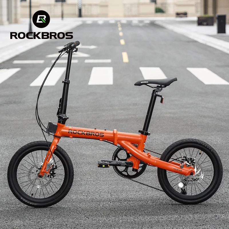 ROCKBROS 16 inch Adult Student Work Commuter Folding Bicycle Portable folding bike  9-speed Shift Disc Brake Men Women Bike