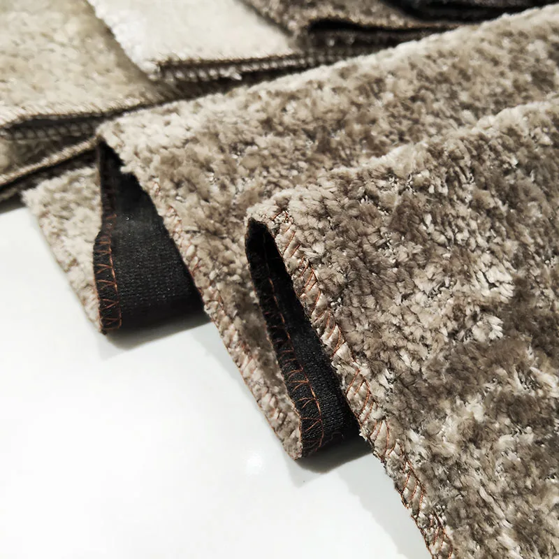 Jy331 Wholesale 100% Polyester Knit Upholistey Microfiber Velvet Chenille Sofa Fabric