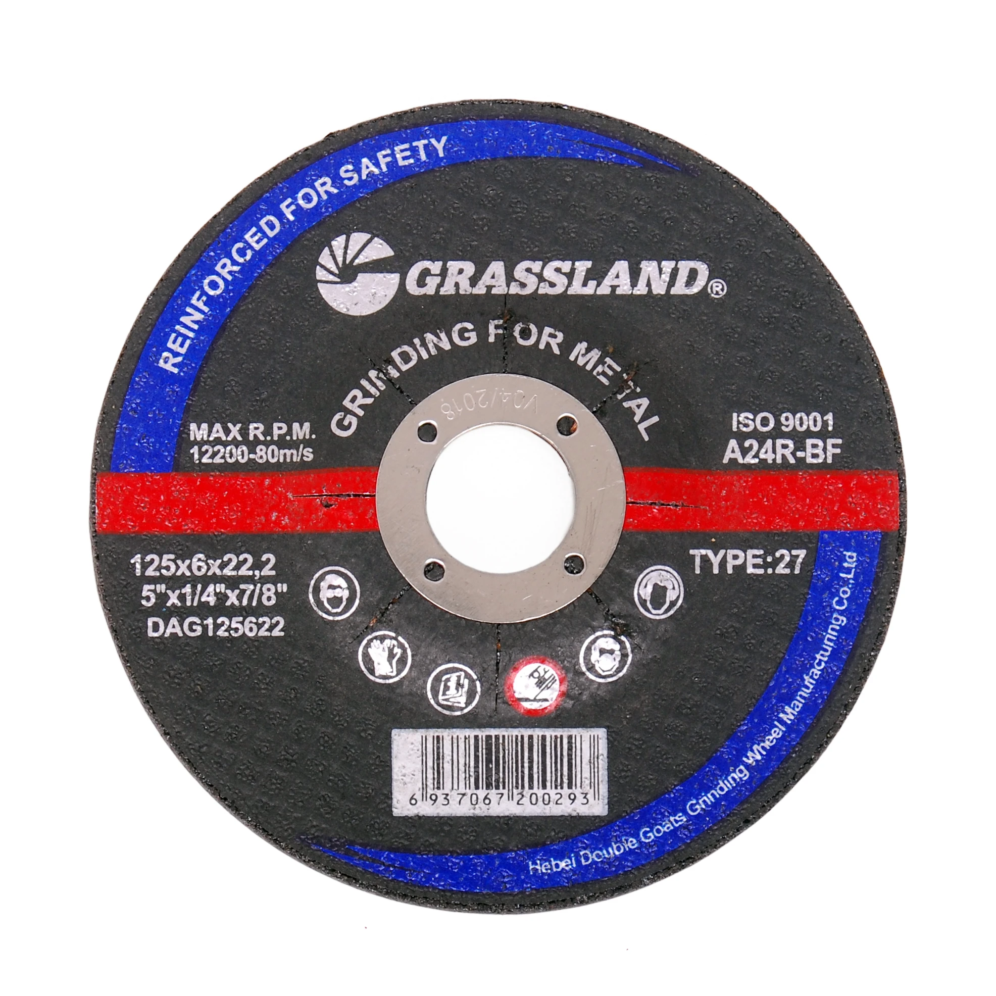 5' 125x6x22mm depress center grinding wheel with  EN12413
