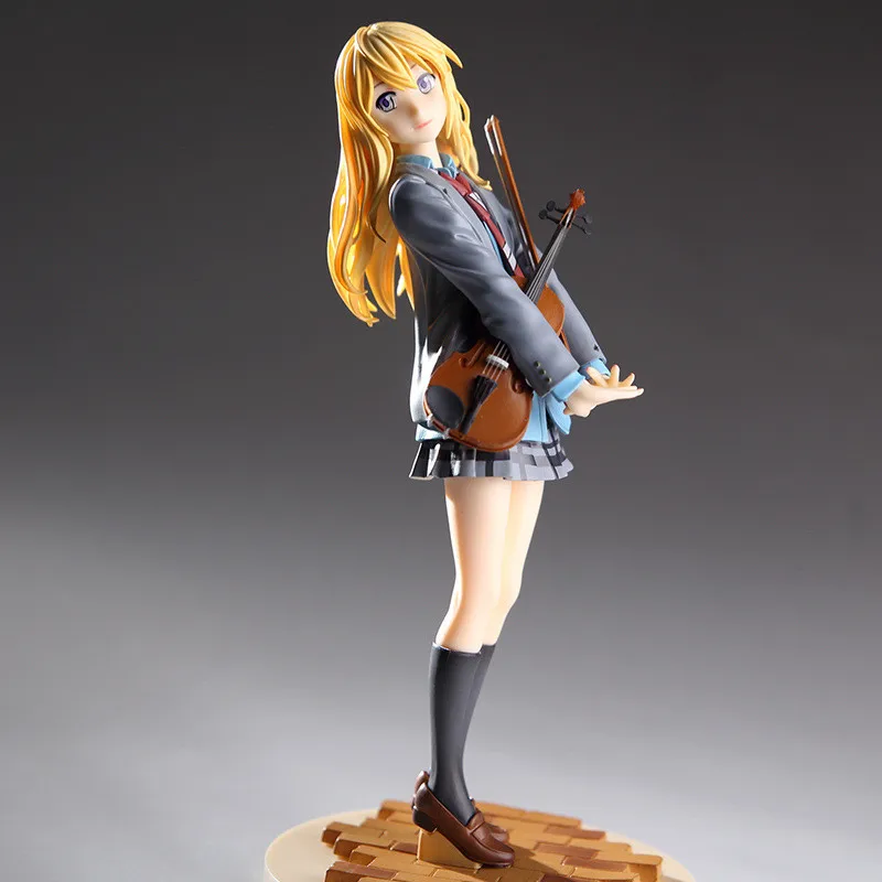 
20cm Your Lie in April Action Figure Kaori Miyazono Cartoon Doll PVC Anime Girl Figurine 