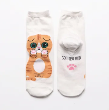 Japanese Korean trend animal cat women girls teen tube cotton cute socks