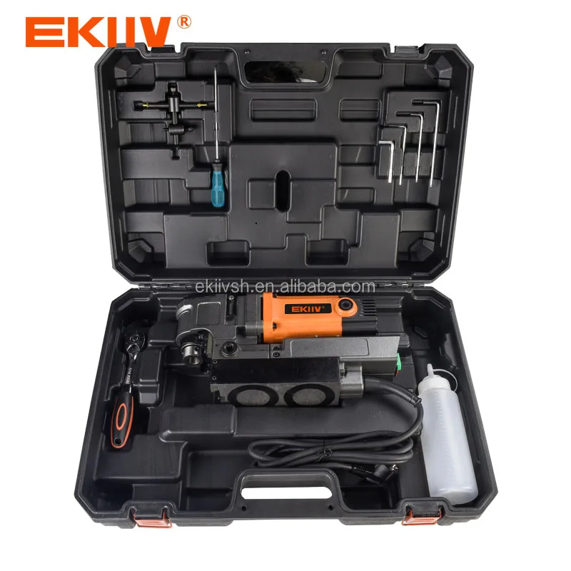 EKIIV 50G Professional Horizontal Magnetic Drill 220v 110V Electric Rock Drill Machine 6-speed Speed Regulation Electric Drill
