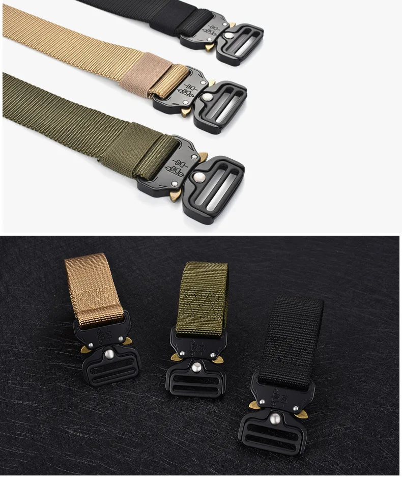 Man Tool Belts Camp War Army Heavy Duty Military Edc Customize Nylon Webbing Tactical Belt