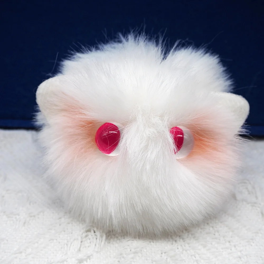 Furry Puff Ball Faux Rabbit Pink Fur Ball Pom Pom Keychain For Women And Girls