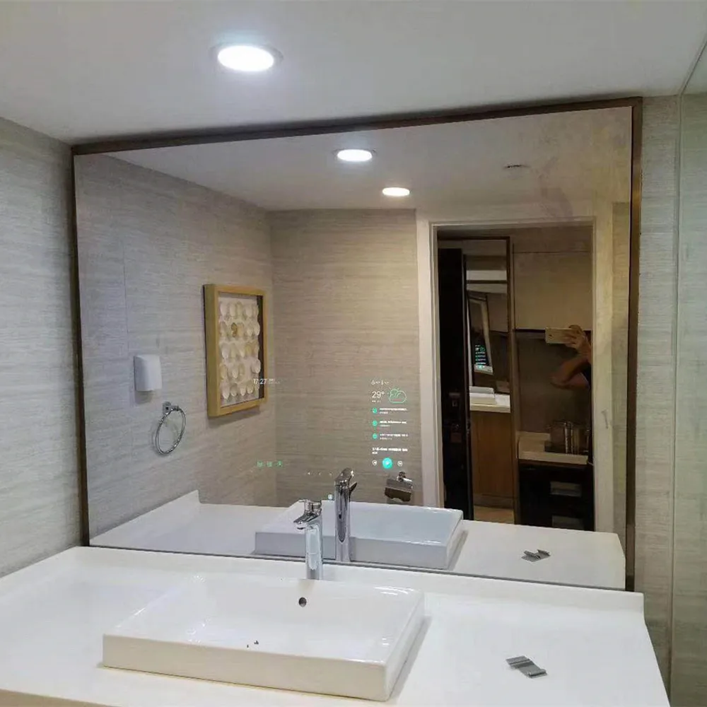 Interactive Advertising Android Barber TV Magic Smart Touch Screen Mirror with