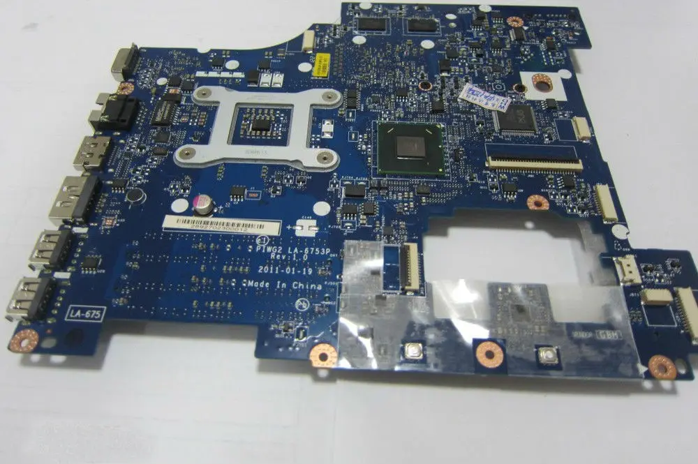 PIWG2 LA-6753P REV 1 0 системная плата подходит для Lenovo G570 Материнская ноутбука HM65 чипсет с интерфейсом HDMI полный