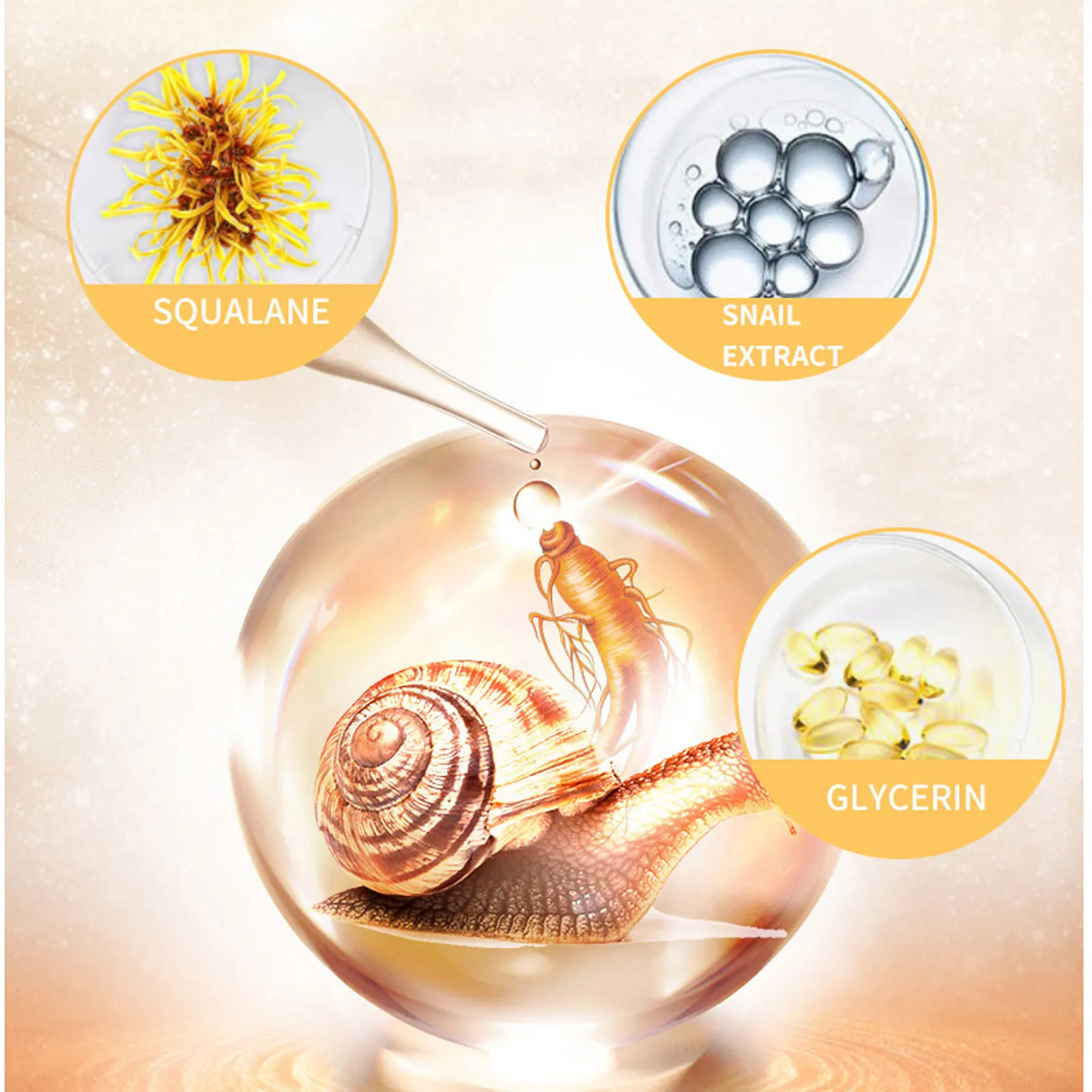 2023 New RTS Natural 24K Gold Snail Face Cream Anti Aging Moisturizer Whitening Face Cream Lotion Private Label