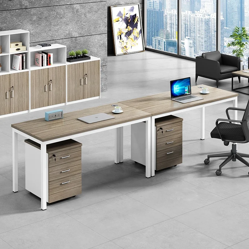 Zitai  Modern table furniture open orange modular 2 seat 4 people cubicles partitions office workstation