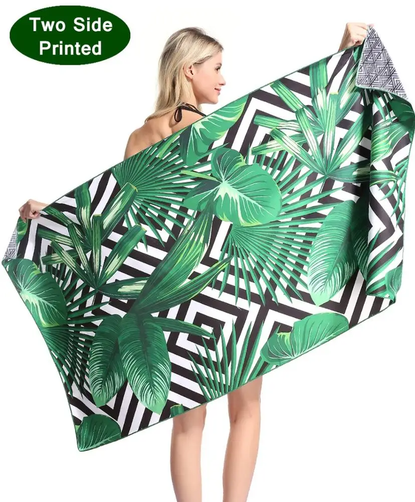 
Квадратное уличное компактное портативное дорожное пляжное одеяло, коврик для йоги, быстросохнущее пляжное полотенце из микрофибры с принтом без песка 