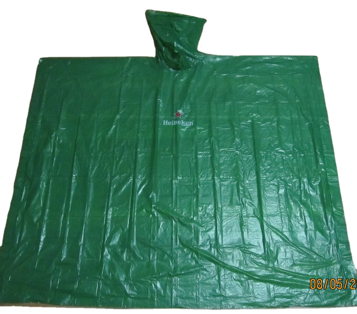 Многоразовое толстое пончо из LDPE материала для взрослых