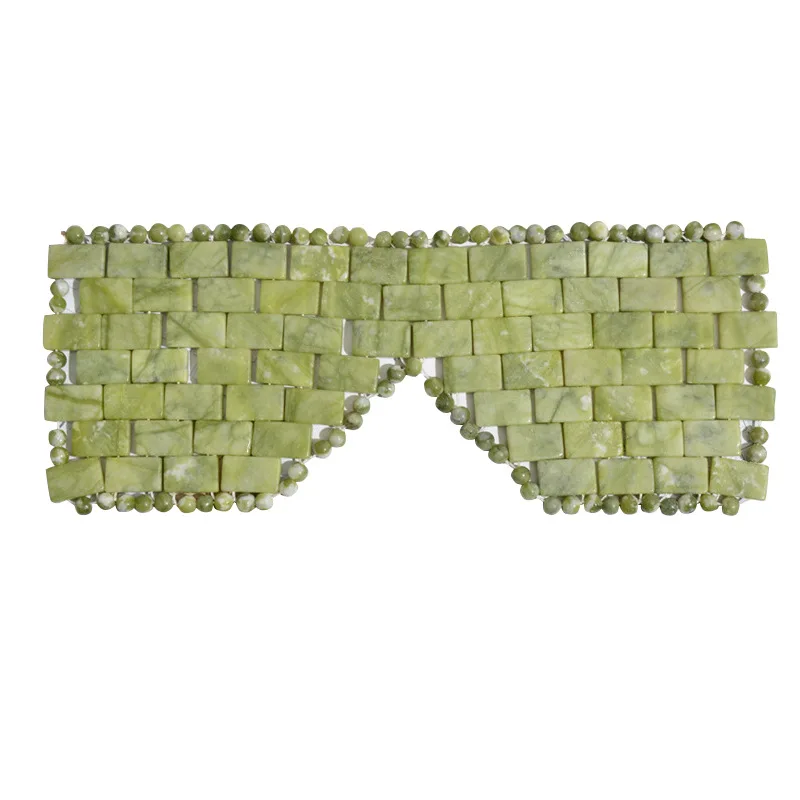 HY Handmade Natural Anti-Aging Xiuyan Jade Eye Mask Jade Stone Eye Mask For Dry Eye Mask souvenirs