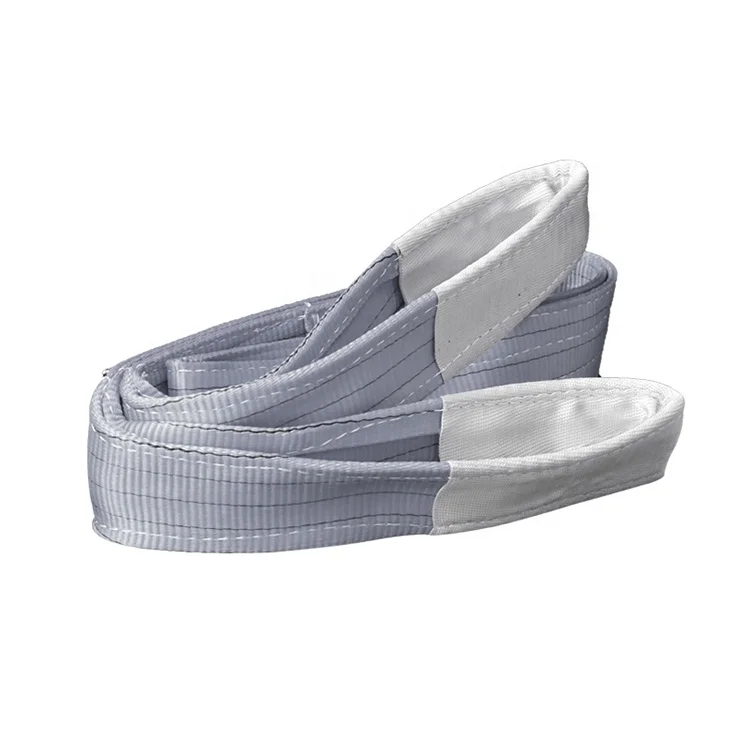 3T yellow flat lifting slings crane belt crane goods lifting rope