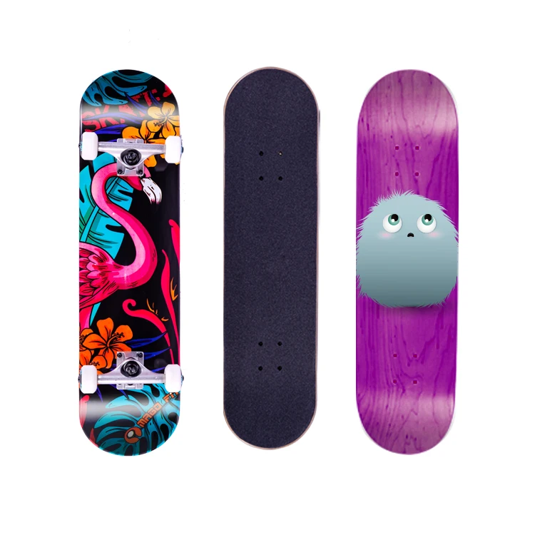 Chrome Wheels 31 Inch Skateboard Double Kick Skate Board Cruiser Longboard For Beginners