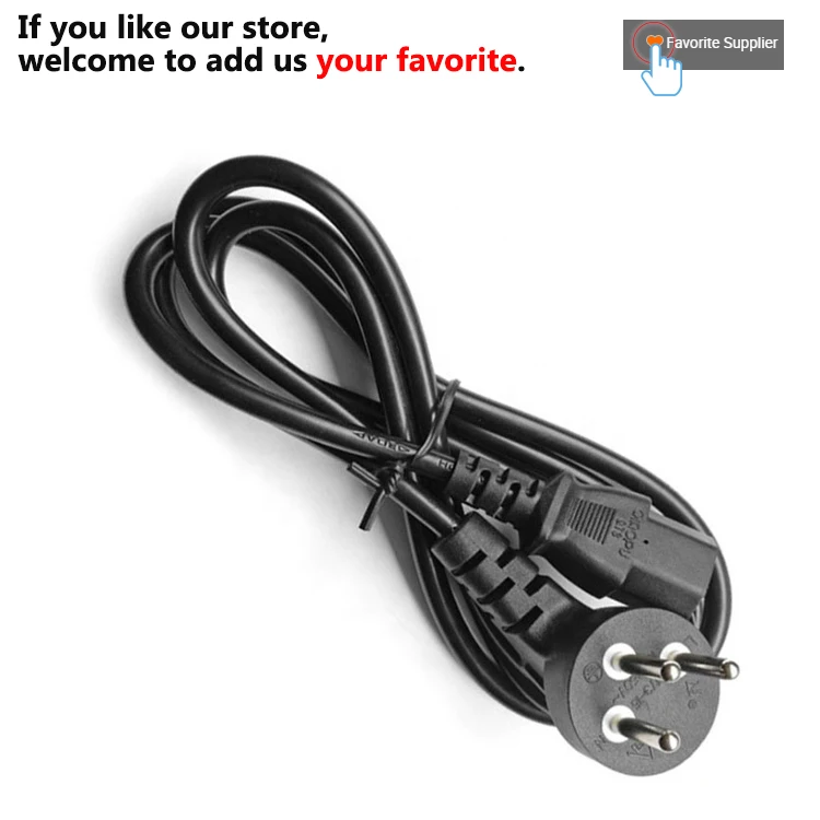 
1.8M 3 core Pure Copper Israel Plug Power Cable 3x0.75mm2 Power wire Cable 