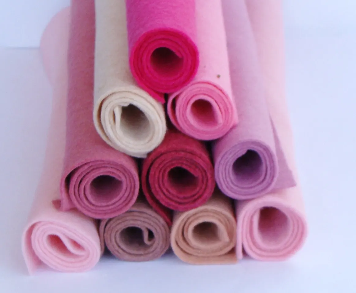 Nonwoven needle punched 100% cashmere wool felt 5mm thickness