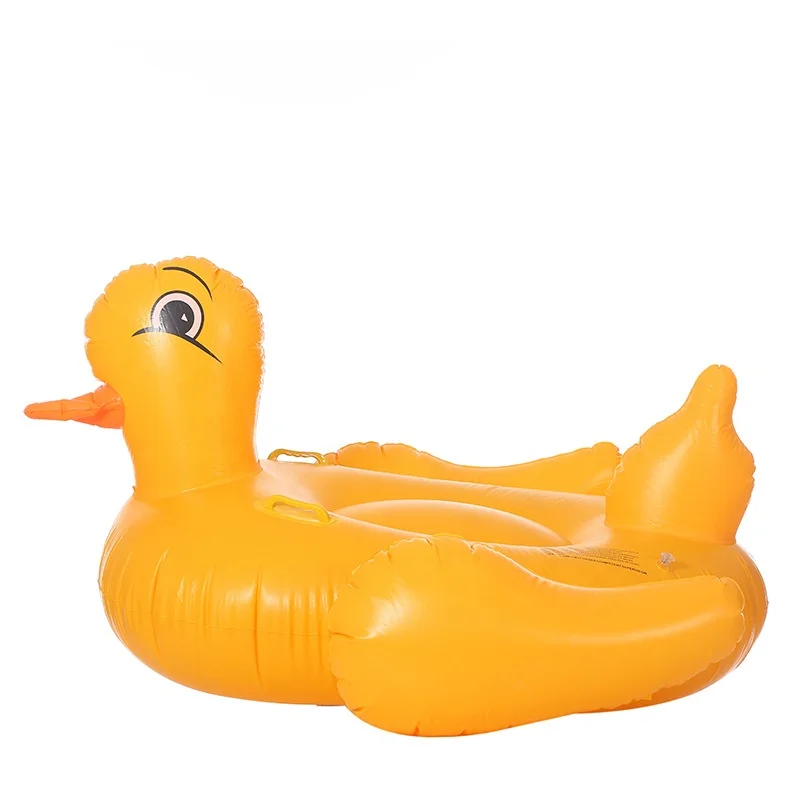 Customized animal yellow duck inflatable water chair mattress swimming pool toys inflatable pool floats