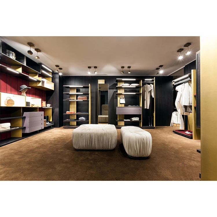 Wholesale Luxury Modern Walk-In Closet Cabinet Modern Wooden Bedroom Closet Cabinet Storage  Cloakroom