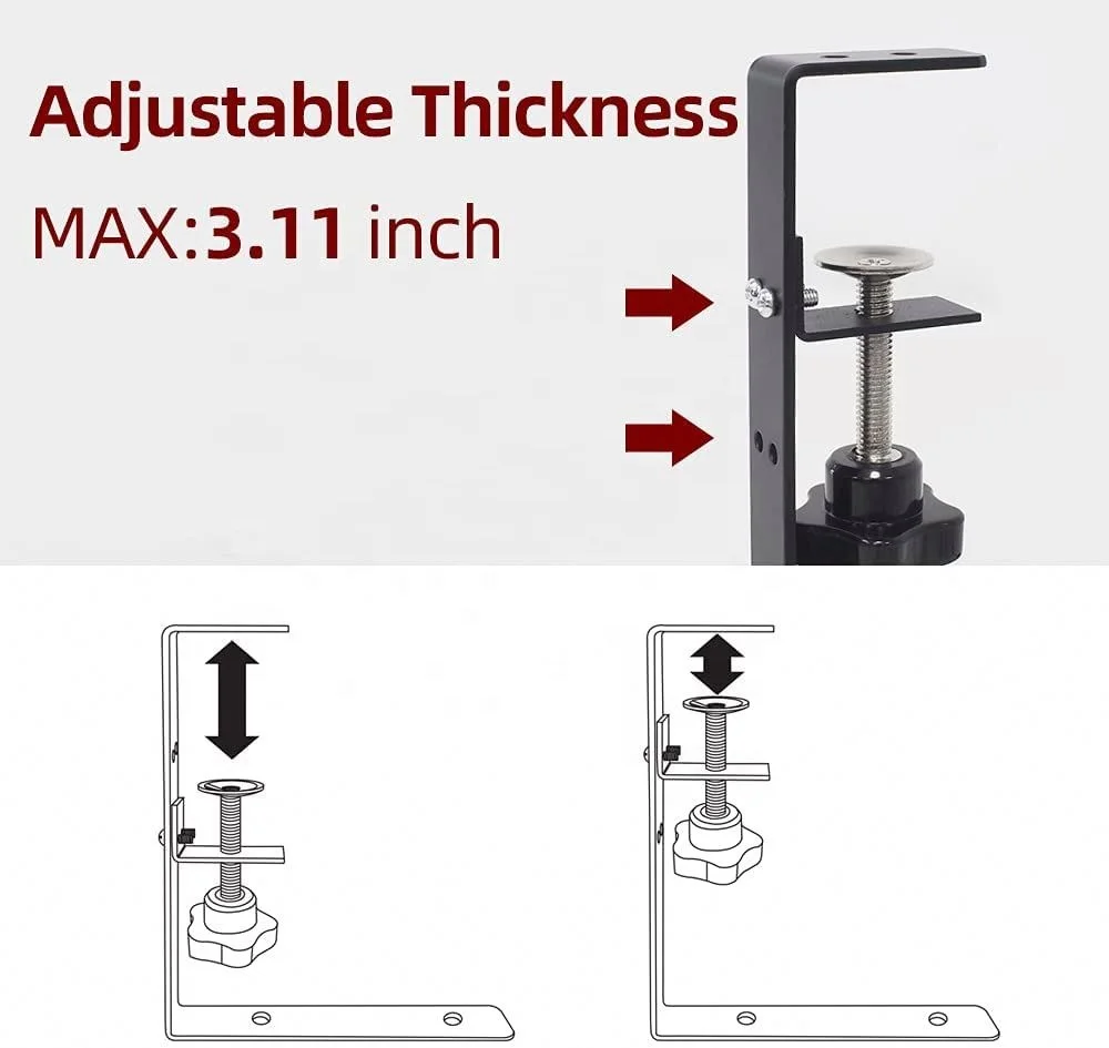 Gudteke No Drill Under Desk Cable Tray Management-Under Standing Desk Organizer Cable Tray for Office and Home