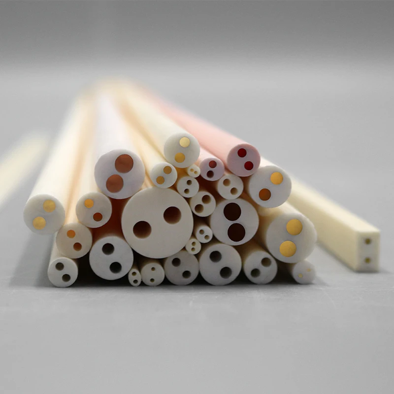 High-Purity Double-Hole Alumina Ceramic Tube Insulation Tube OD1-5.35mm 1 Meter Long