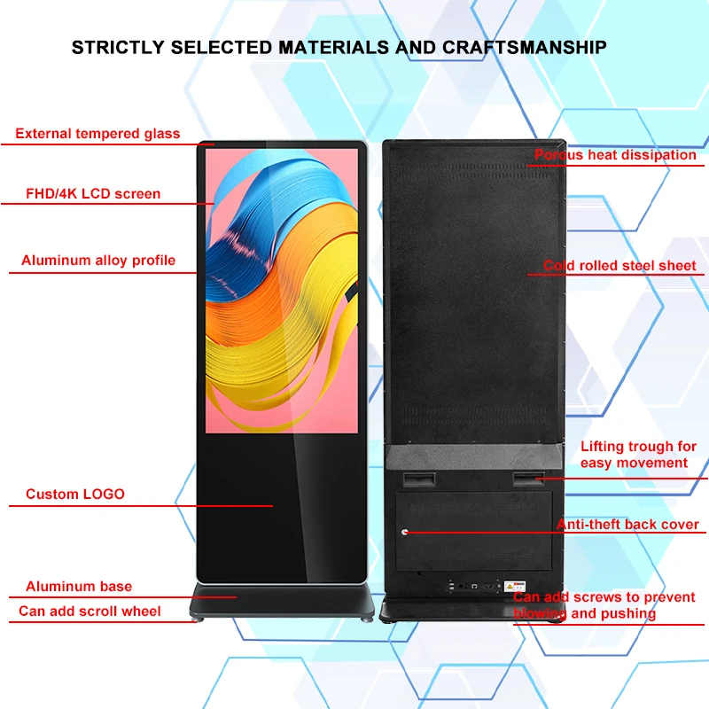 instagram hashtag information infokiosk digital signage advertising player price with printer and screen