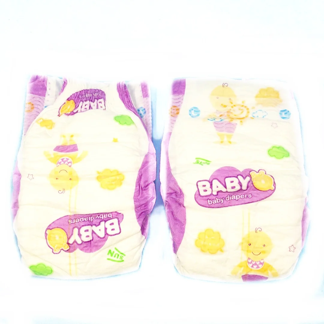 Китай, класс B, оптовая продажа, дешевый хлопковый тип, дышащие Волшебные Ленты, детские подгузники 50x4 в упаковке