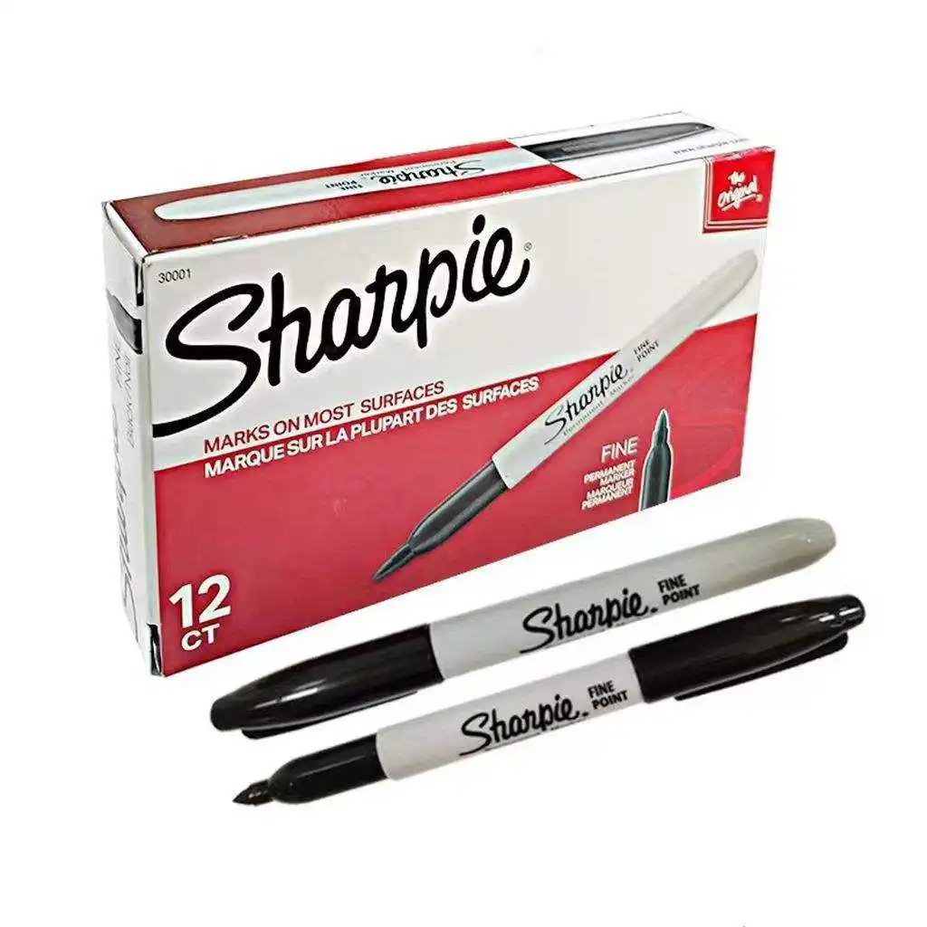 12pcs/box Extra Fine Signature Pen 32701 Oil-based Sharpie Art Marker pens
