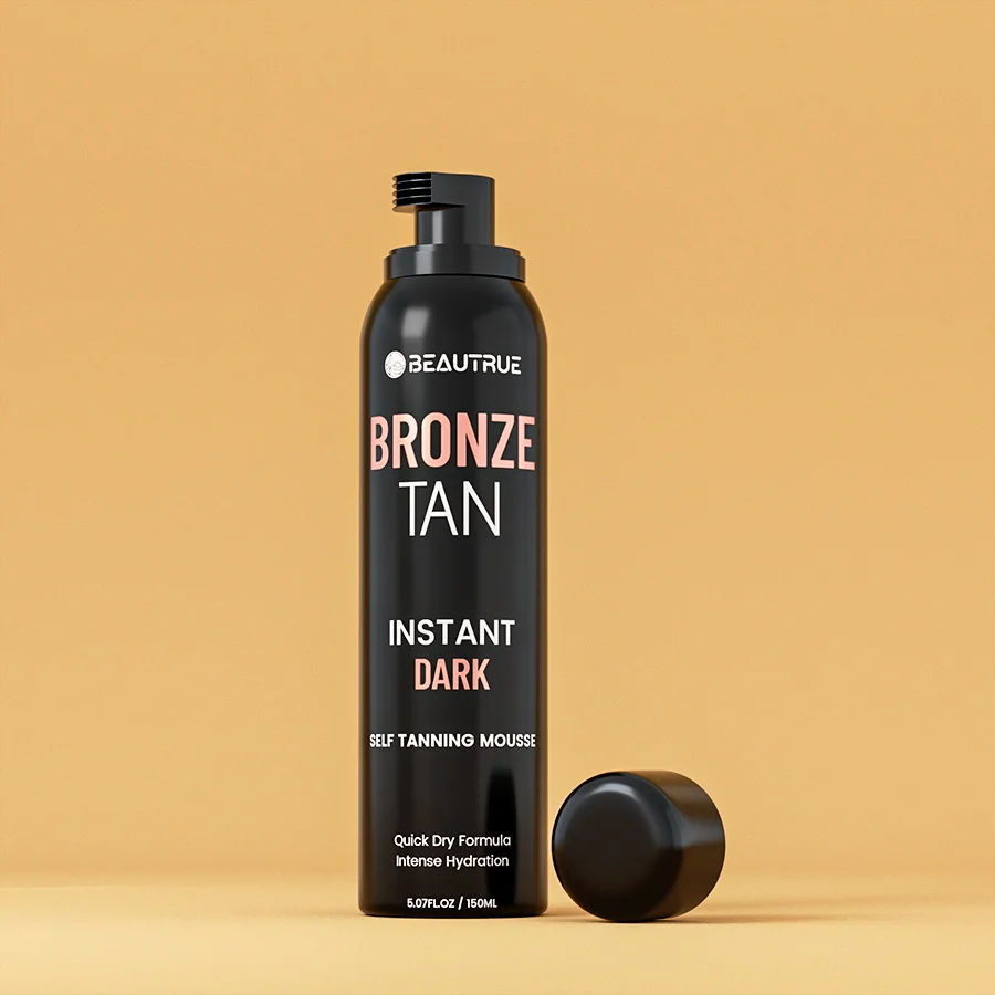 Hot Sale Instant Bronze Self Tanning Mousse Vegan 150 ml Aluminum Can For Body And Face Skin Self Tan Mousse