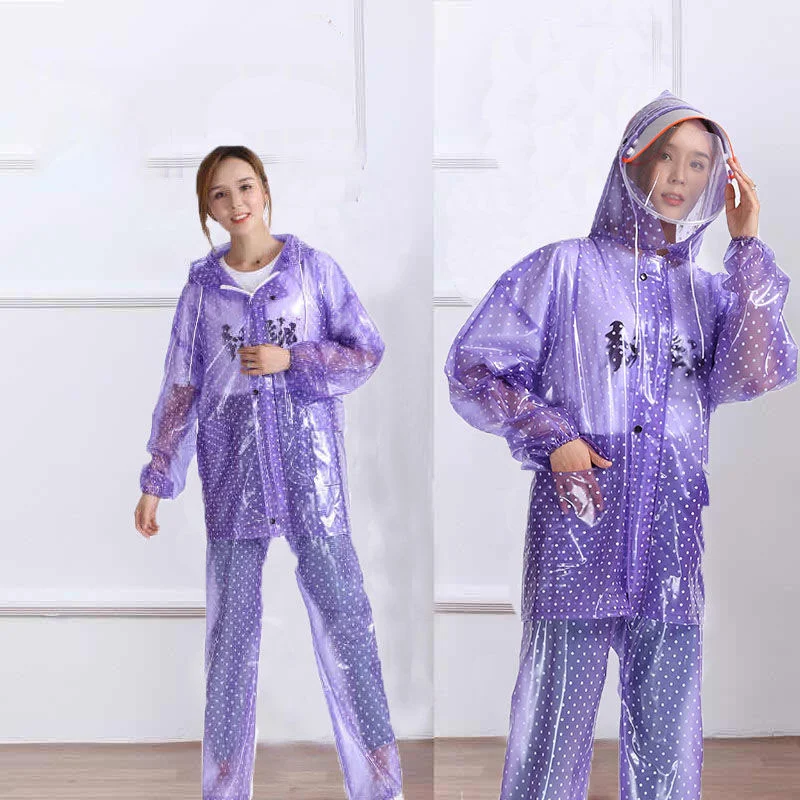 Custom rainsuit men 100% PVC waterproof rain suit heat welding rain coat waterproof motorcycle suit with hooded rain suit