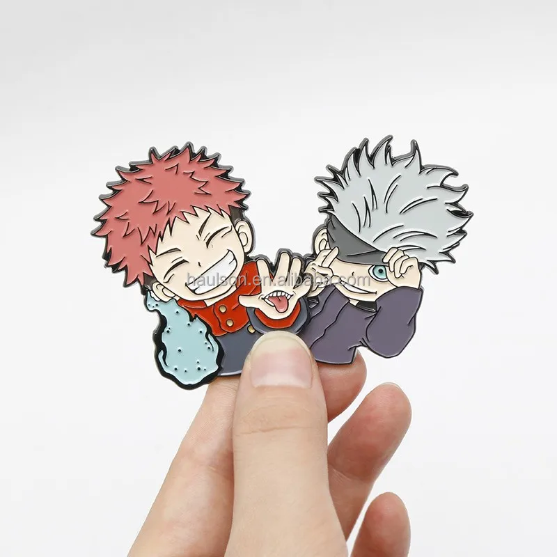 Japanese Anime Jujutsu Kaisen Enamel Pins Gojo Satoru Itadori Yuji Cartoon Character Metal Badge Brooch UV Clothing Gifts