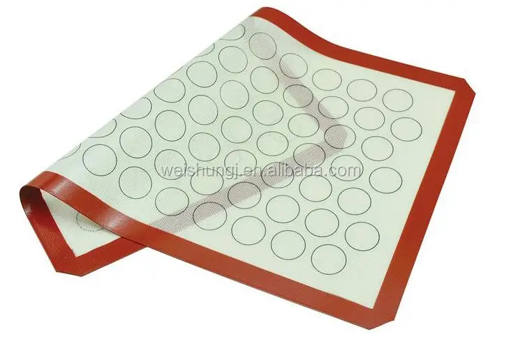 Custom fiberglass dough pastry oven baking sheet pad macarron silicone baking mat