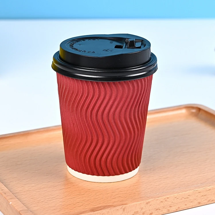Customized cheap paper cups thickened ripple paper cup disposable muffin paper cup