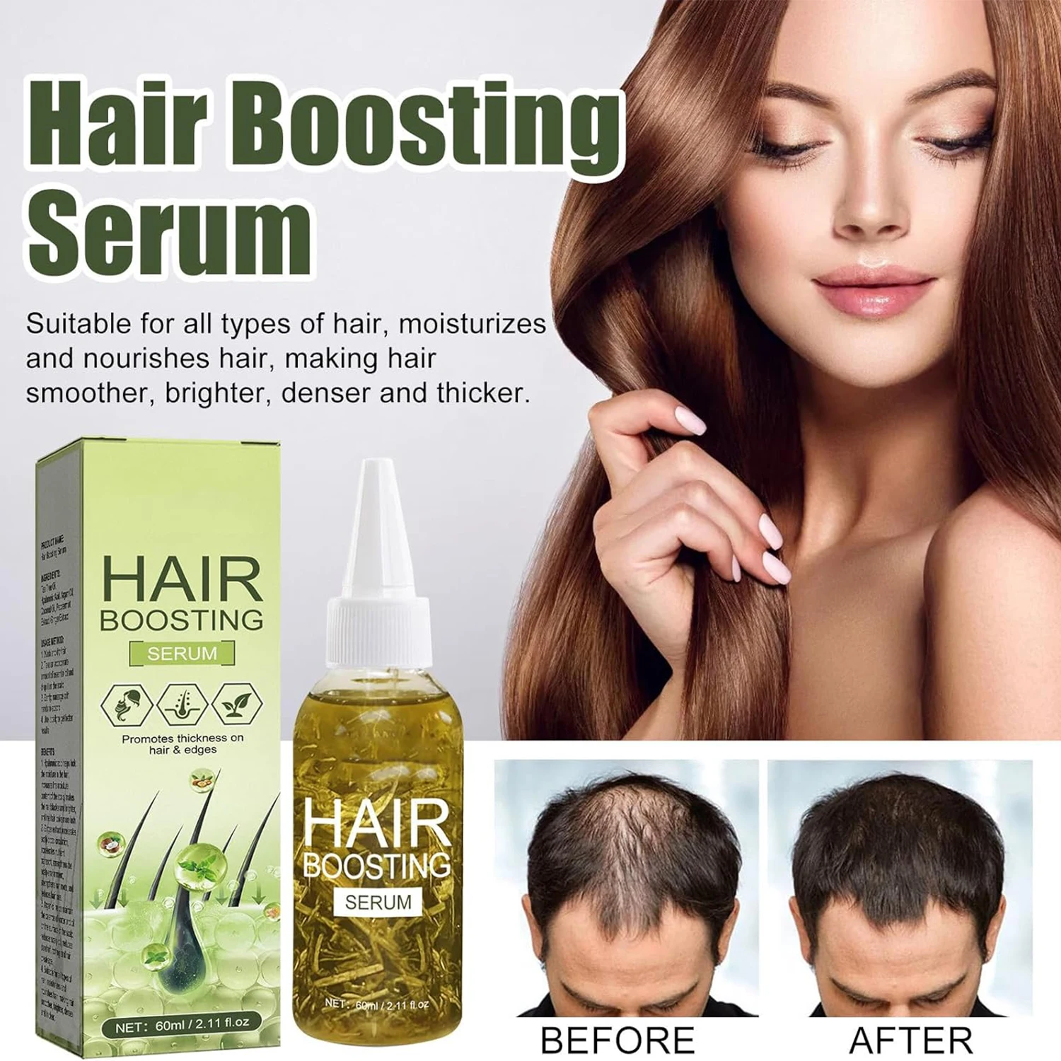 Nourishes Smooth/Moisturize Prevent Hair Loss Repair Dry/Curly Hair Natural Ingredient Hair Oil Ginger Men Women Hair Treatment