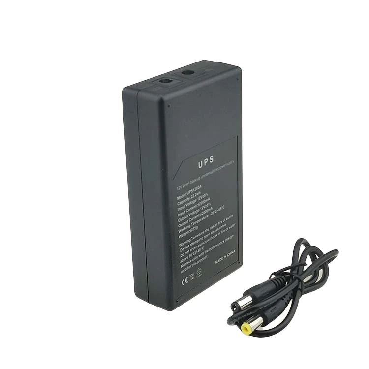 Заводская литиевая батарея онлайн DC 15600mAh(6*2600mah) 57 72wh 12V 3A Mini UPS для Wi-Fi маршрутизатора CCTV камера CDMA Security Modem