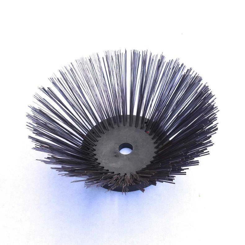 Customized Yellow Nylon Side Broom For Rotating Forklift Sweeper Brush