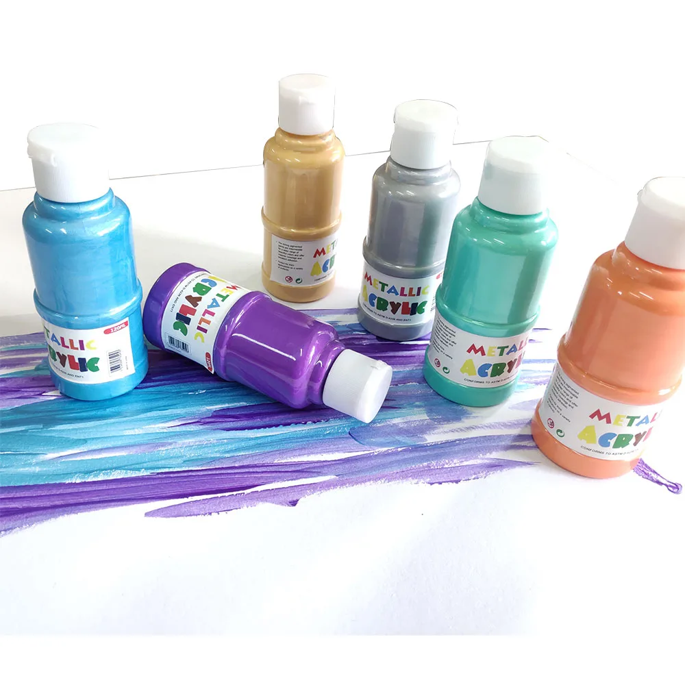 120ml wholesale kids artist metallic acrylic paints for art painting