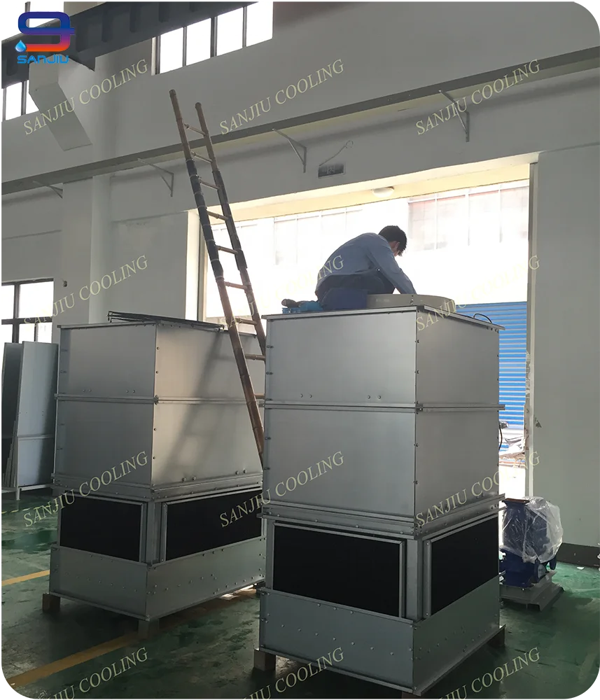 Counter Flow Closed Cooling Tower Small Rectangular Liquid Cooling Unit Water Cooling Condenser