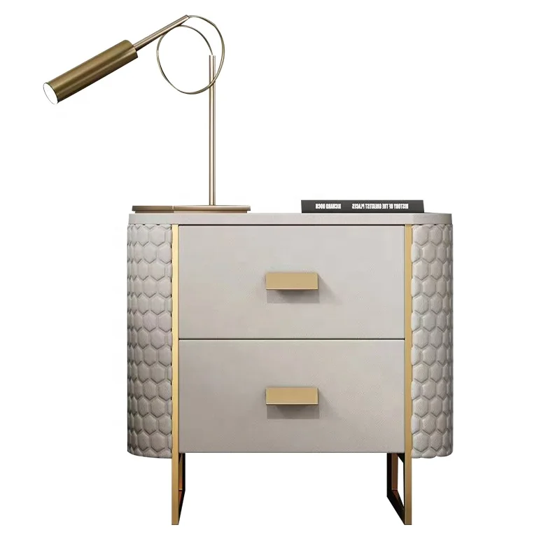 Factory wholesale drawer bedside table modern nightstand smart bedside table