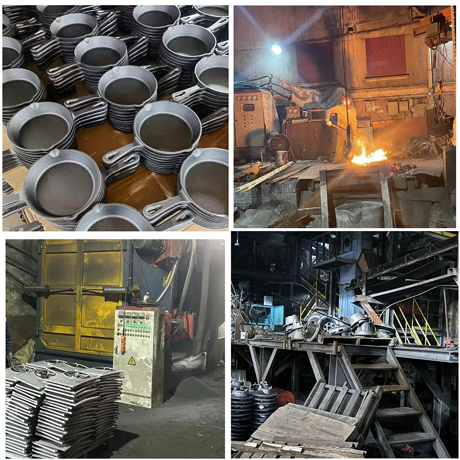 Factory wholesale commercial or household oval cast iron barbecue  plate Fry Grill Plate matching wood bottom cast iron fry  pan