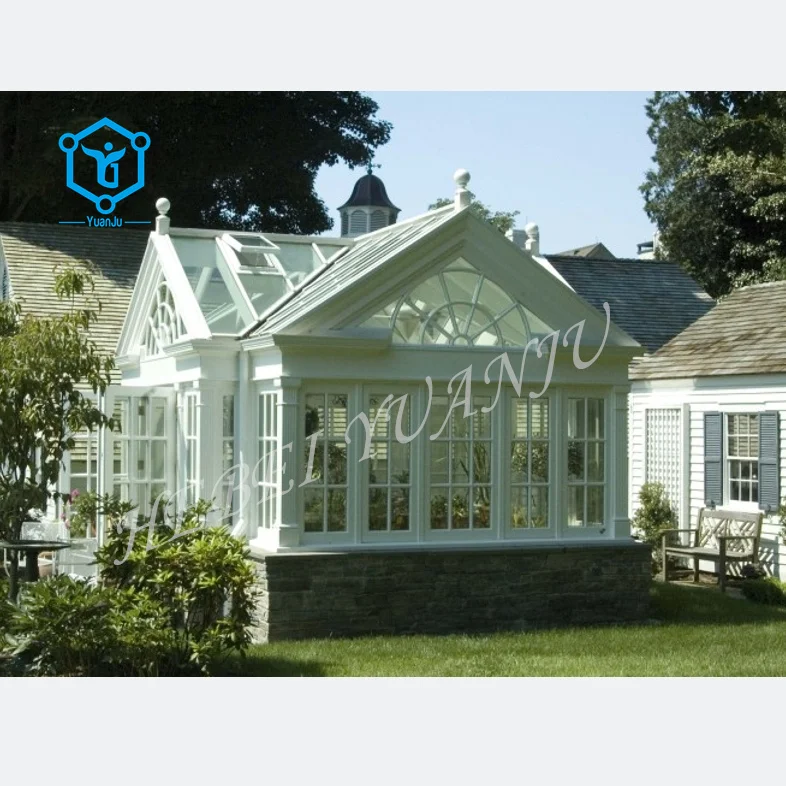 Customized Outdoor Garden Yard Decor Large Size Sunroom Green House White Wrought Iron Gazebo Pavilion