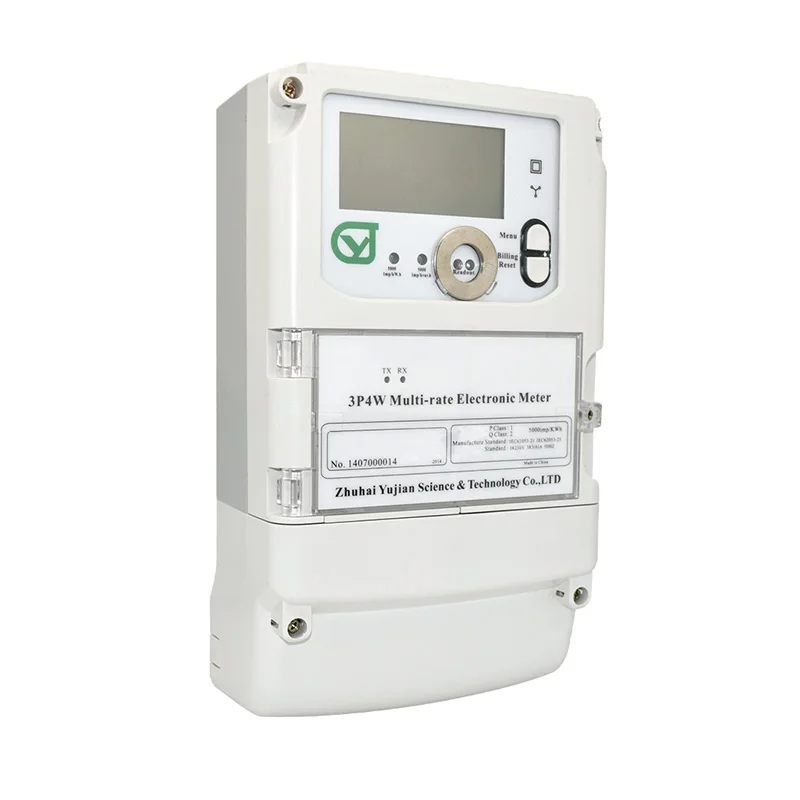 
YuJian Product 3p4w Three phase multi-rate energy meter class1.0/0.5s/2.0 