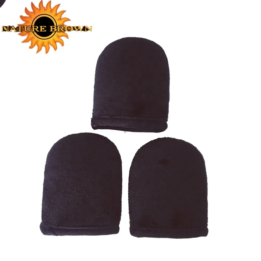 Face Fiber Leopard Printed Sunless Tanner Colorful Printing Velvet  Mini Tanning Applicator Mitts