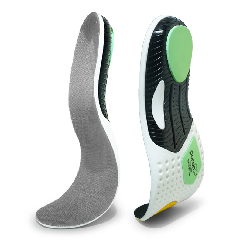 Новый материал Графен TPU PU Poron мягкая двойная амортизирующая арочная Опора Стельки спортивные и Удобные стельки