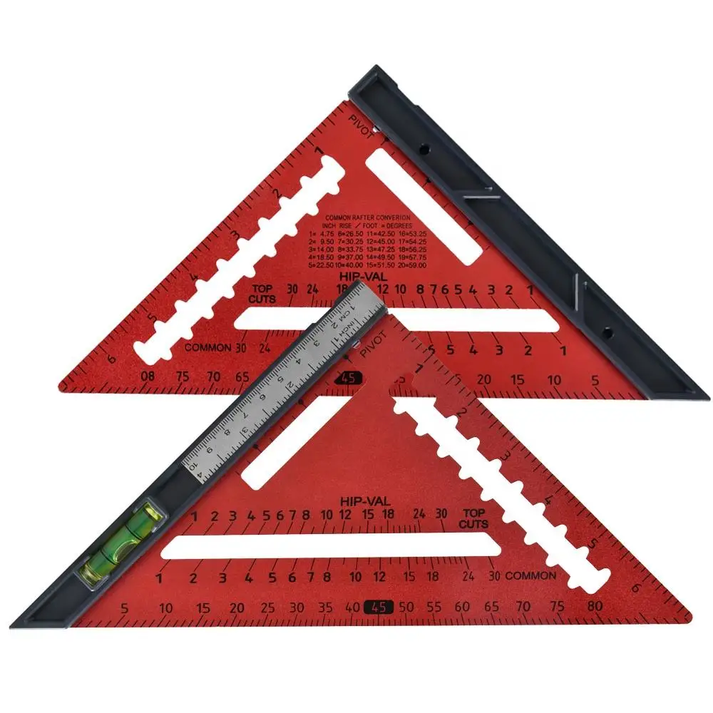 Hot Sale Professional Carpenter Aluminum Triangle Square Ruler