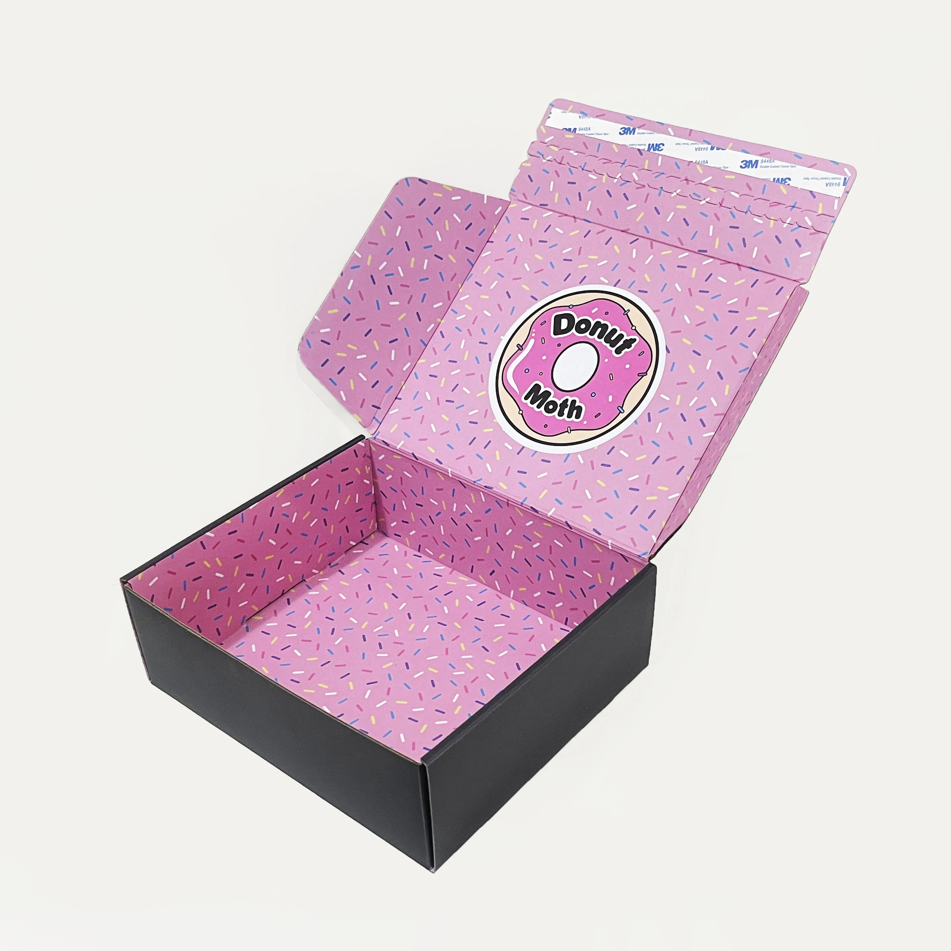 Wholesale Custom Logo Bakery Packaging Food Grade Pink Paper Mochi Donut Packaging Cookie Dough Delivery Cookie Boxes with Bags