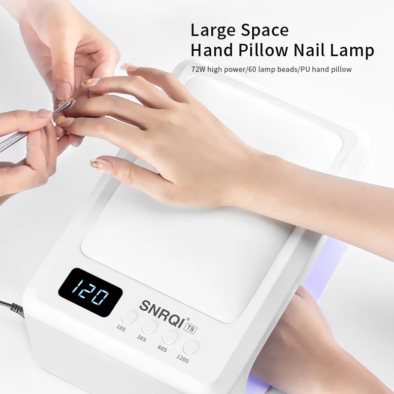 Professional 72 Watt Nail Dryer High Quality PU Leather 60 Beads Double Chip UV Lamp Portable Nail Dehydrator Design Electric